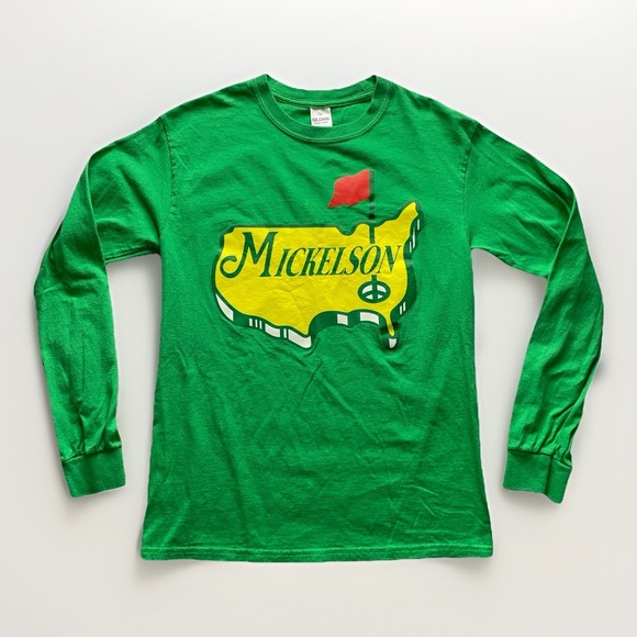Gildan Other - Masters Tournament PGA Golf National Phil Mickelson Logo Green Long Sleeve Small